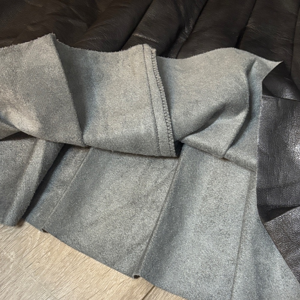 Aritzia Sunday Best Black Vegan Leather Pleated Skater Skirt - Picture 9 of 11